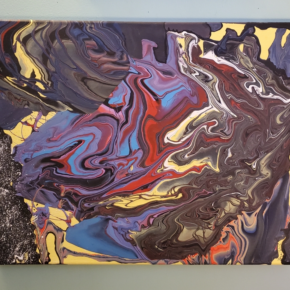 Original Abstract painting.Title: CAT